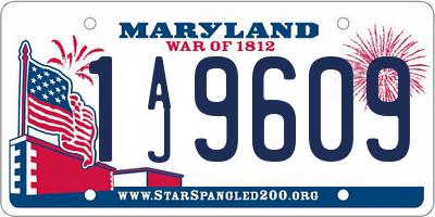 MD license plate 1AJ9609