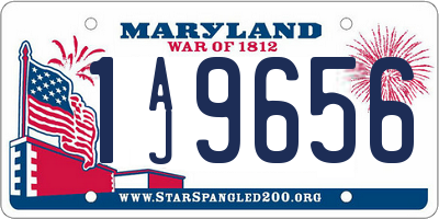 MD license plate 1AJ9656