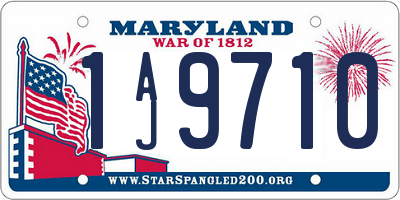 MD license plate 1AJ9710