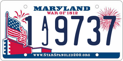 MD license plate 1AJ9737