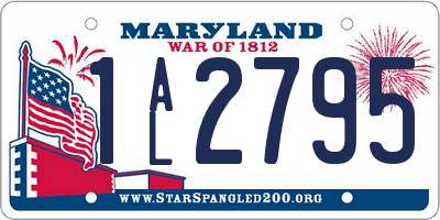 MD license plate 1AL2795