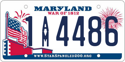 MD license plate 1AM4486