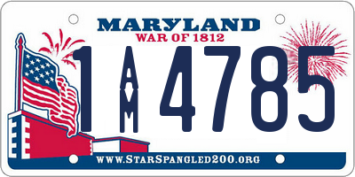 MD license plate 1AM4785