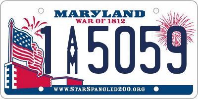 MD license plate 1AM5059