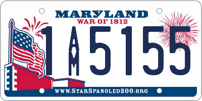 MD license plate 1AM5155