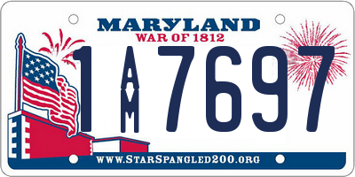 MD license plate 1AM7697