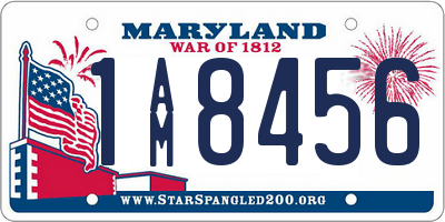 MD license plate 1AM8456