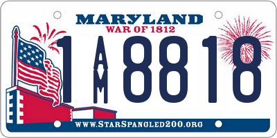 MD license plate 1AM8818