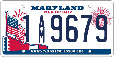 MD license plate 1AM9679