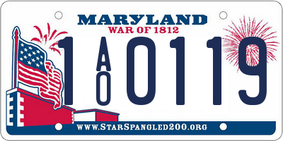 MD license plate 1AO0119