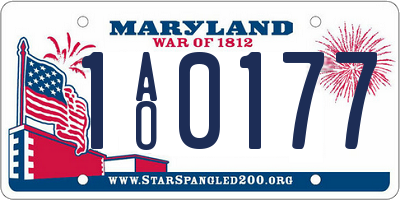 MD license plate 1AO0177