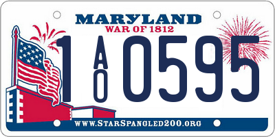 MD license plate 1AO0595