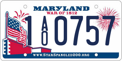 MD license plate 1AO0757