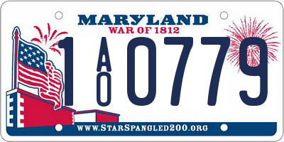 MD license plate 1AO0779