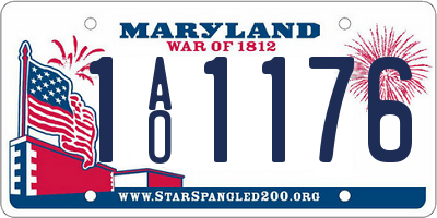 MD license plate 1AO1176