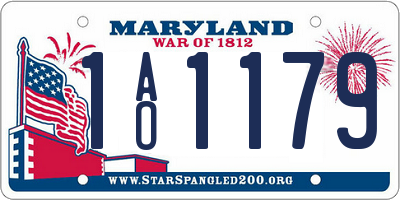 MD license plate 1AO1179