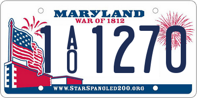 MD license plate 1AO1270