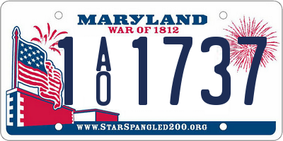 MD license plate 1AO1737