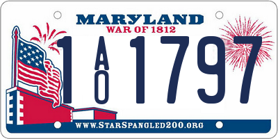 MD license plate 1AO1797