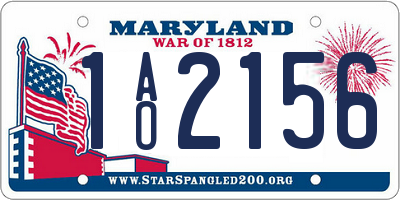 MD license plate 1AO2156