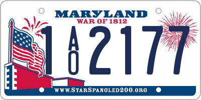 MD license plate 1AO2177