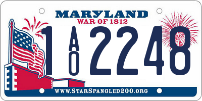 MD license plate 1AO2248
