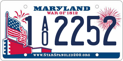 MD license plate 1AO2252