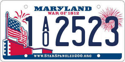 MD license plate 1AO2523