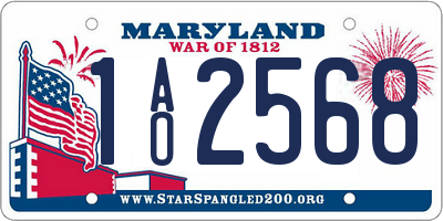 MD license plate 1AO2568