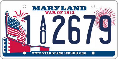 MD license plate 1AO2679