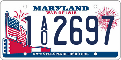 MD license plate 1AO2697