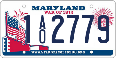 MD license plate 1AO2779