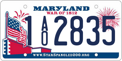MD license plate 1AO2835