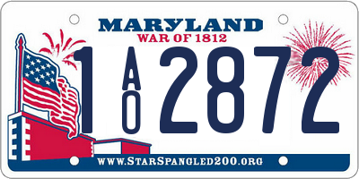 MD license plate 1AO2872