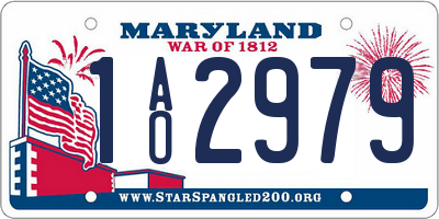 MD license plate 1AO2979