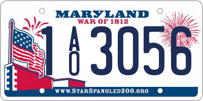 MD license plate 1AO3056