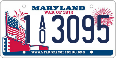 MD license plate 1AO3095