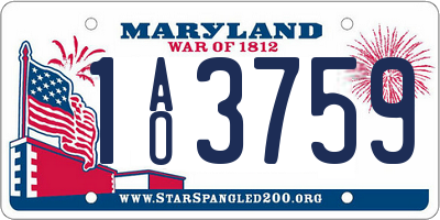 MD license plate 1AO3759