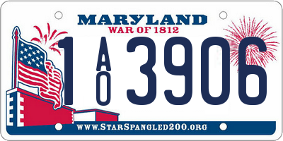 MD license plate 1AO3906