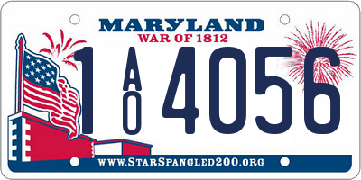 MD license plate 1AO4056