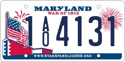MD license plate 1AO4131