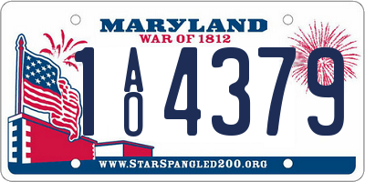 MD license plate 1AO4379