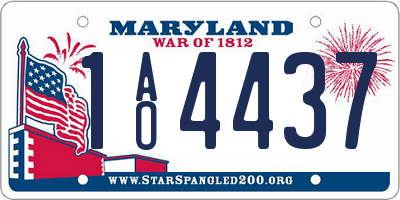 MD license plate 1AO4437