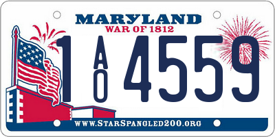 MD license plate 1AO4559