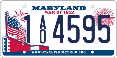 MD license plate 1AO4595