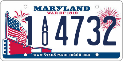 MD license plate 1AO4732