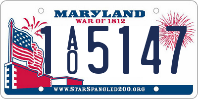 MD license plate 1AO5147