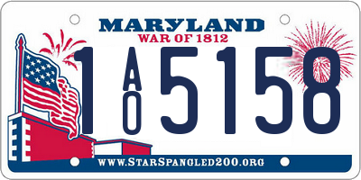 MD license plate 1AO5158