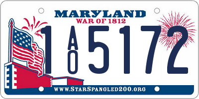 MD license plate 1AO5172