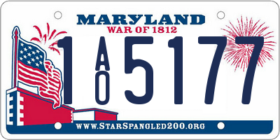 MD license plate 1AO5177